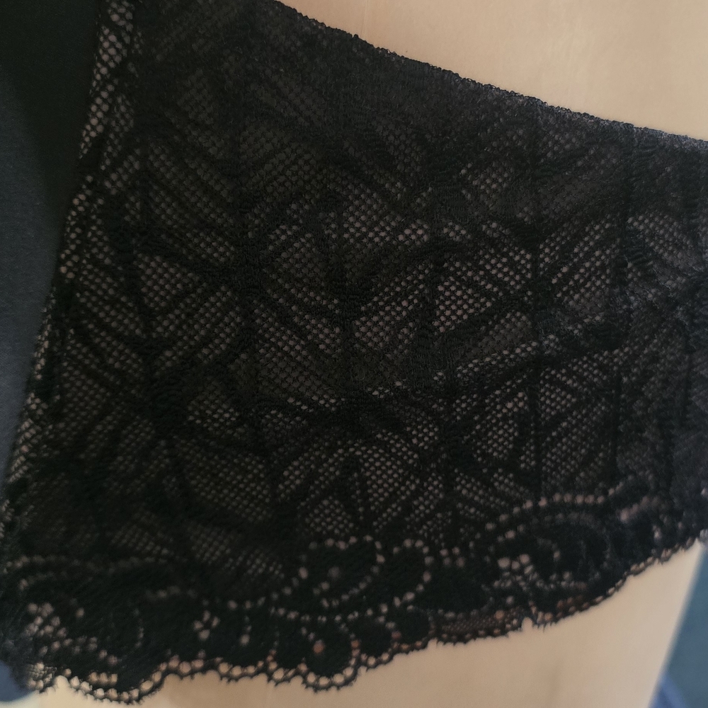 NWT Wacoal 853395 Black Vivid Encounter Bra Size 40 DD with Lace Detail - Picture 3 of 9
